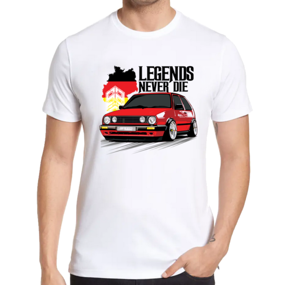 Legends Never Die Volkswagen Mk2 Tee